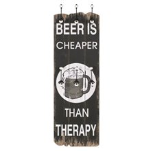 Perchero de pared frase ''Beer'' VidaXL