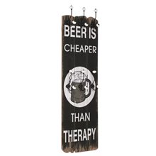 Perchero de pared frase ''Beer'' VidaXL