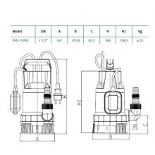 Bomba de agua sumergible VG V 750AS Espa