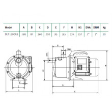 Bomba de agua autoaspirante DLT 1300AS 02 Espa
