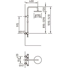 Columna de ducha termostática Caiman Clever