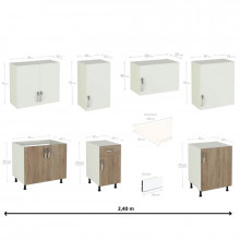 Cocina París 240 cm IberoDepot