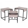 Set de 3 mesas nido efecto madera Homcom