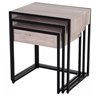 Set de 3 mesas nido efecto madera Homcom