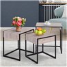 Set de 3 mesas nido efecto madera Homcom