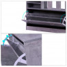 Mueble de recibidor gris ceniza con espejo HomCom