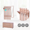 Mueble de recibidor con perchero y espejo HomCom