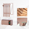 Mueble de recibidor con perchero y espejo HomCom