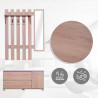 Mueble de recibidor con perchero y espejo HomCom