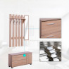 Mueble de recibidor con perchero y espejo HomCom