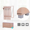Mueble de recibidor con perchero y espejo HomCom