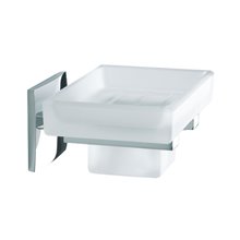 Jabonera suspendida cristal y metal Luk Baño Diseño