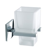 Portacepillos cristal y metal adhesivo Luk Baño Diseño