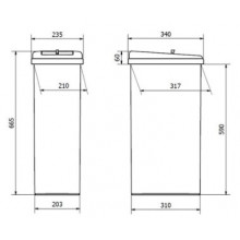 Contenedor sanitario femenino 40L de Timblau