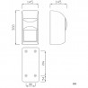 Portarrollos doble vertical pl&aacute;stico ABS NOFER