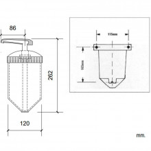 Dosificador de jabón translucido Basic Nofer