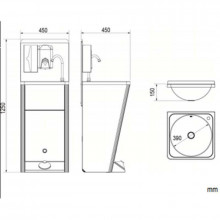 Lavabo portátil acero NOFER