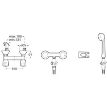Conjunto grifo ducha exterior Brava Roca