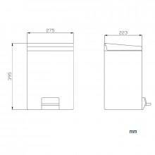 Papelera cuadrada 12 L NOFER
