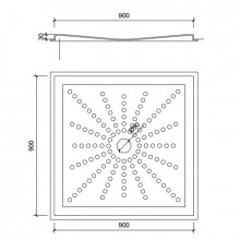 Plato de ducha PVC 90x90 cm NOFER