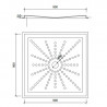 Plato de ducha PVC 90x90 cm NOFER