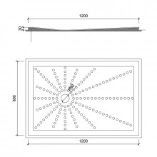 Plato de ducha PVC 120x80 cm NOFER