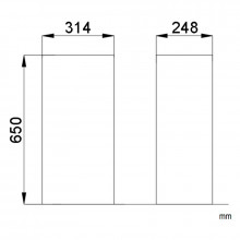 Papelera industrial rectangular NOFER