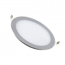 Panel Downlight redondo de 12W PLATA
