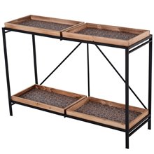 Estantería plegable de 2 niveles HomCom