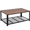 Mesa de centro con estante HomCom