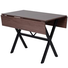 Mesa extensible de roble marrón HomCom