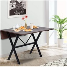 Mesa extensible de roble marrón HomCom