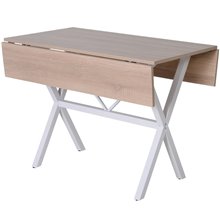 Mesa extensible de roble blanco HomCom