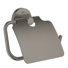 Portarrollos con tapa grafito cepillado Essentials Grohe