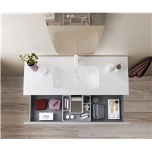 Mueble de baño 6 cajones con lavabo cerámico dos senos 120cm Urban Royo