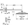 Conjunto de ducha mural con 2 salidas de agua Rainshower Smartconnect 310 Grohe