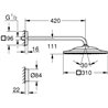 Conjunto de ducha mural cuadrada Rainshower Smartconnect 310 Grohe