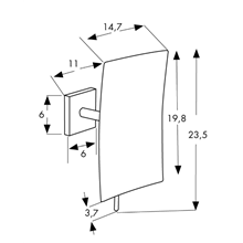 Espejo de aumento x5 extensible cuadrado Baño...