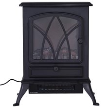 Chimenea eléctrica negra de pie Homcom