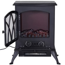 Chimenea eléctrica negra de pie Homcom
