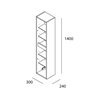Mueble 60cm Blanco Brillo de 2 cajones SALGAR NOJA