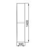 Mueble 60cm Gris Mate de 2 cajones SALGAR NOJA