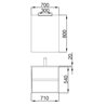 Mueble 71cm Blanco Brillo de 2 cajones SALGAR NOJA