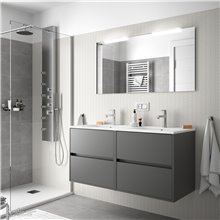 Mueble doble 120cm Gris mate Noja Salgar