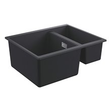 Fregadero con 2 cubetas 55.5x46 negro granito K500 Grohe