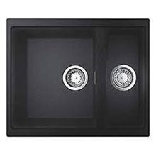 Fregadero con 2 cubetas 55.5x46 negro granito K500 Grohe