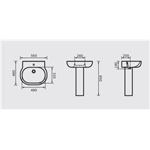 Lavabo Brise P3