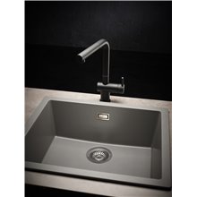 Fregadero 1 cuba gris plateado Amsterdam 50 Reginox