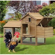 Gallinero de madera de múltiples niveles Pawhut