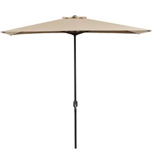 Sombrilla de media pantalla beige Outsunny